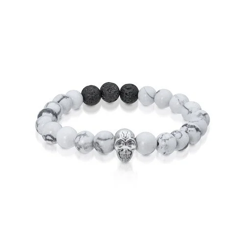 Howlite Bracelet with Skull Lily Spencer